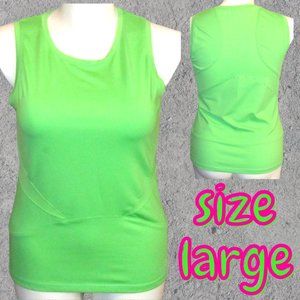 Women's Large Lime Green Activewear Tank Top